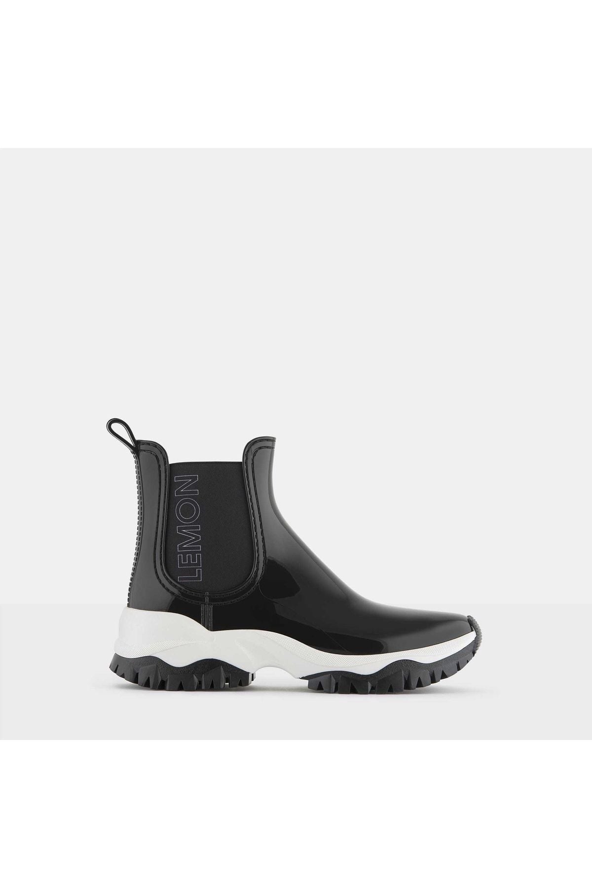 Lemon Jelly Jayden Ankle Rain Boot, side, black