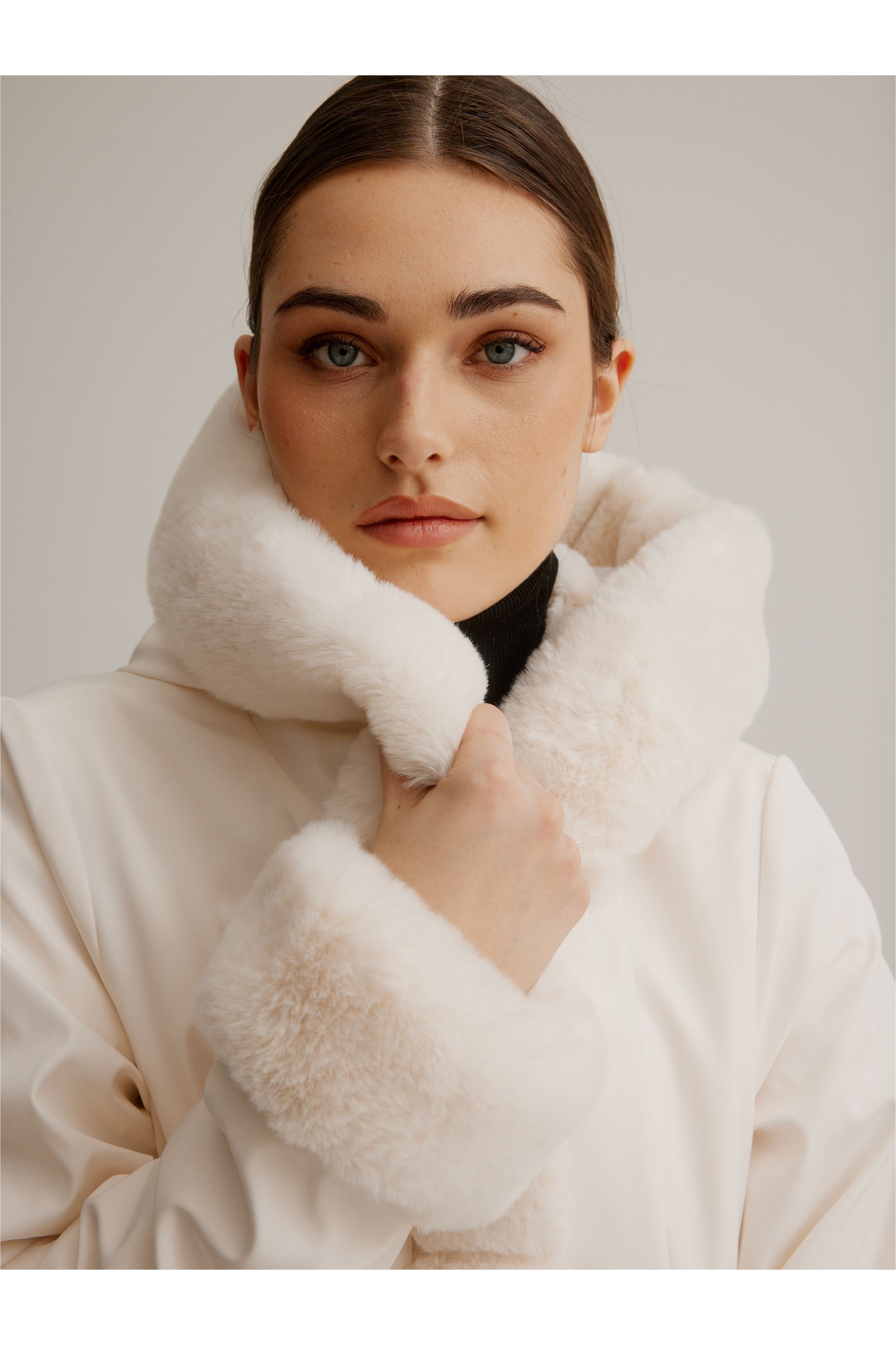 Reversible fluffy sale coat