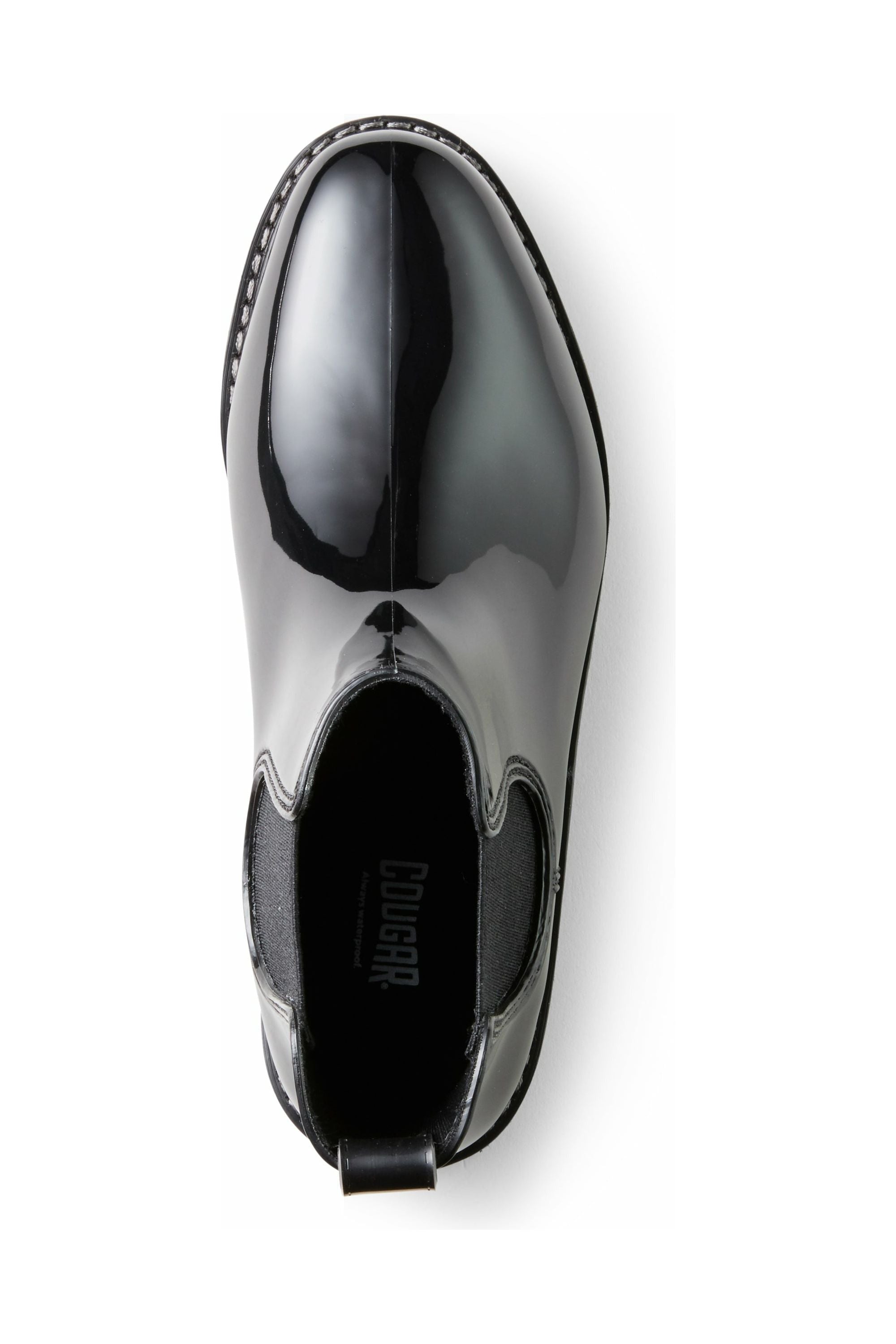 Cougar Chelsea Waterproof Rubber Ankle Boot - Style Kensington, black, top