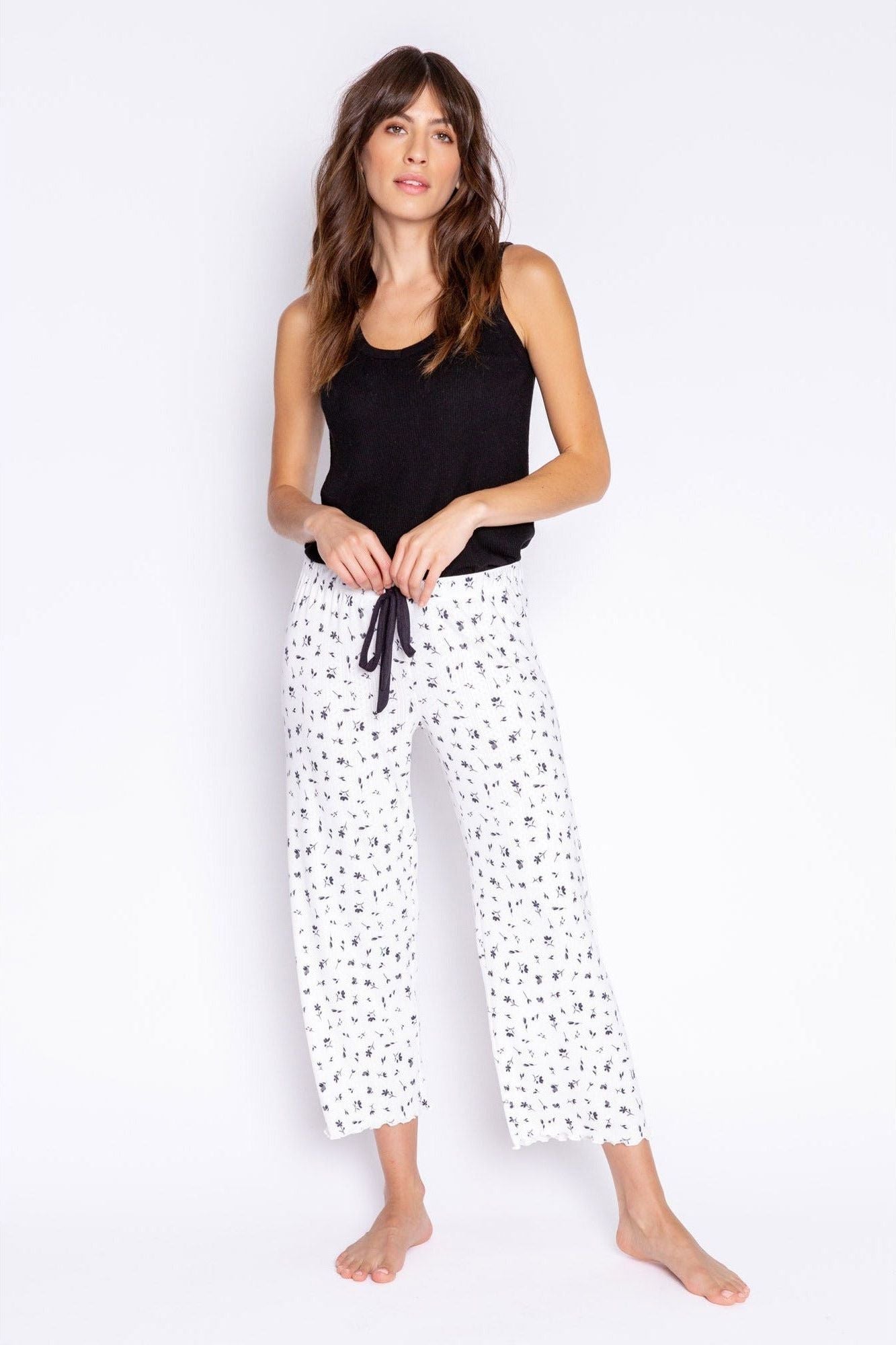 PJ Salvage Floral Crop Pajama Pant - Style REAEC