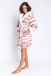 PJ Salvage Short Hooded Robe - Style RECPR, side, aztec