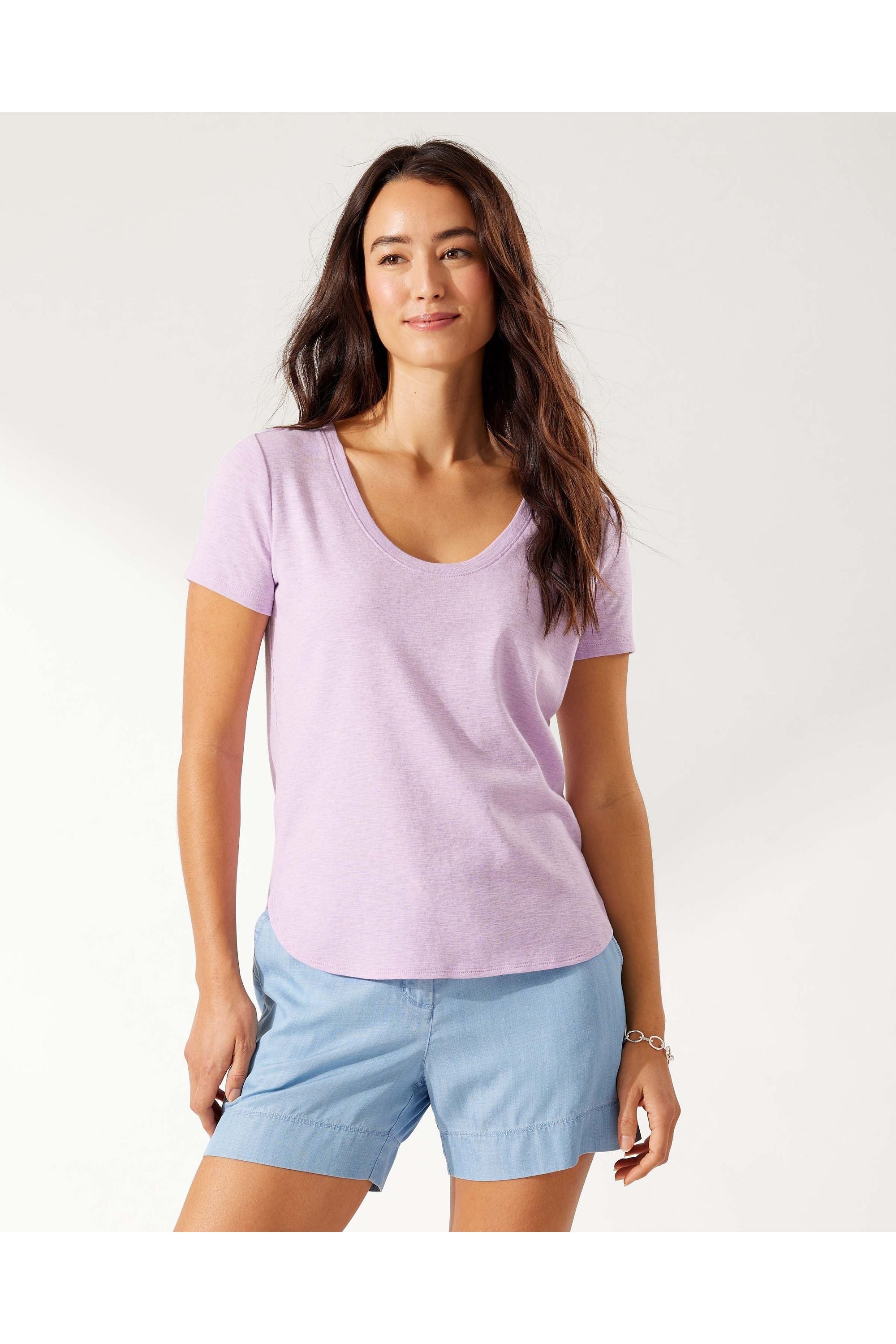 Tommy Bahama Ashby Short-Sleeve T-Shirt - Style SW221034, lavendula, front