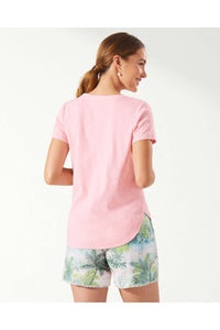 Tommy Bahama Ashby Short-Sleeve T-Shirt - Style SW221034, pink bikini heather, back