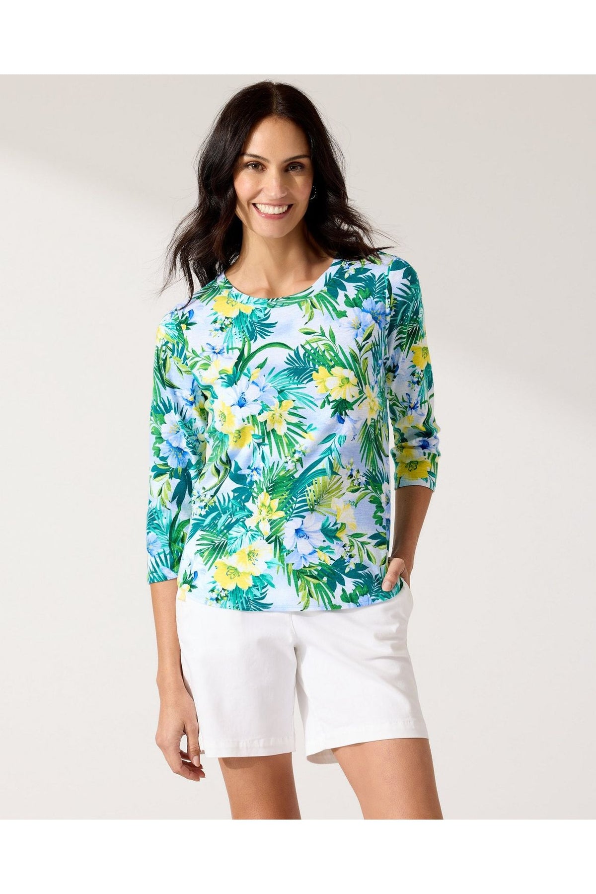 Tommy Bahama Ashby Seaside Bloom Top - Style SW221627, front