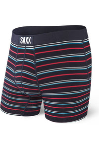 Saxx Vibe Modern Fit Boxer - Style SXBM35, dark ink coast stripe, front