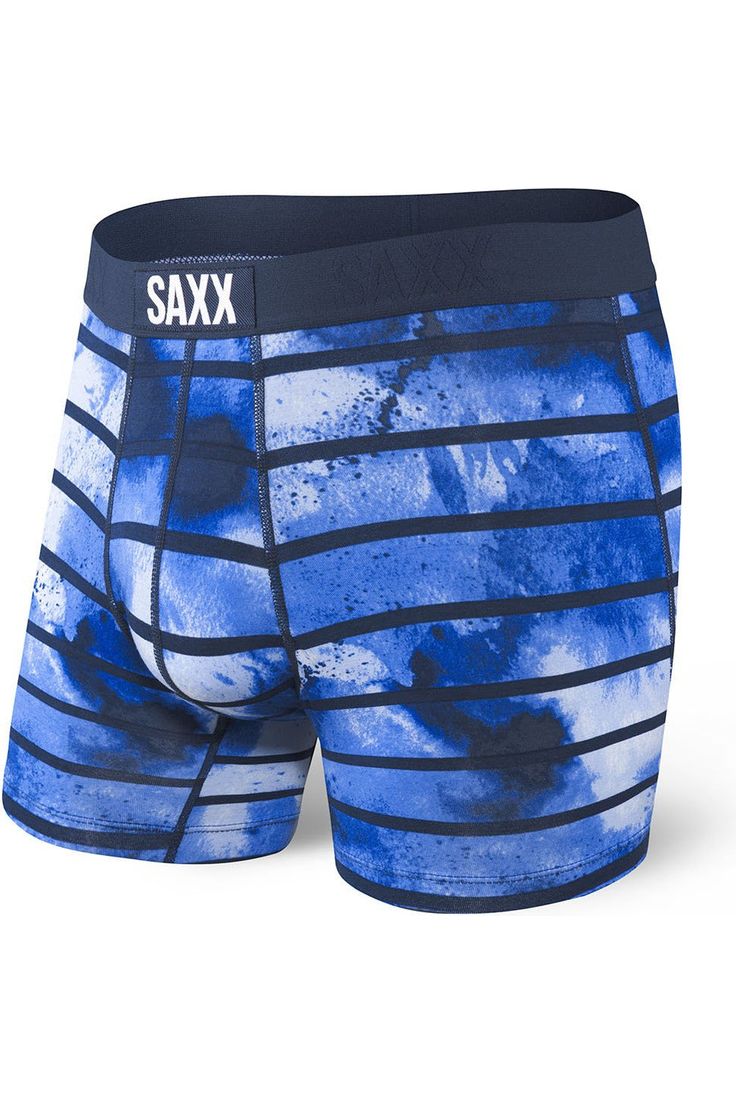 Saxx Vibe Modern Fit Boxer - Style SXBM35, navy tie dye, front