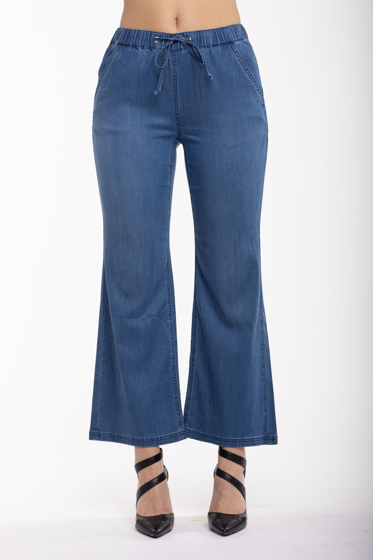 Carreli Jeans Wide Leg Tencel Pull-On Pant - Style T1003, front