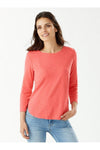 Tommy Bahama Ashby 3/4 Sleeve T-Shirt - Style TW211247, coral