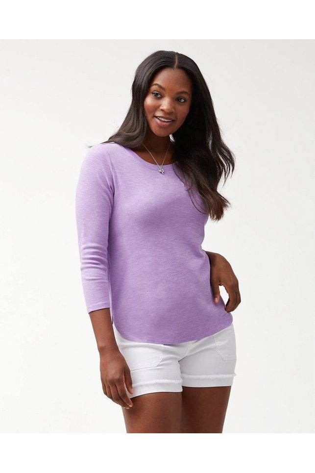 Tommy Bahama Ashby 3/4 Sleeve T-Shirt - Style TW211247, spring lavendar