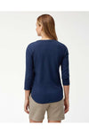 Tommy Bahama Ashby 3/4 Sleeve T-Shirt - Style TW211247, back, navy