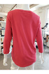 Tommy Bahama Ashby 3/4 Sleeve T-Shirt - Style TW211247, back, poinsetta red