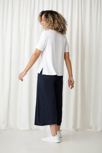 Sympli Bamboo Crew Neck T-Shirt - Style T4200, back, white