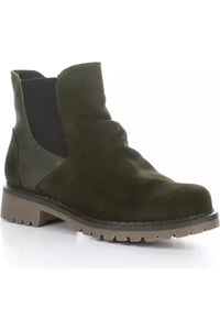 Bos & Co Waterproof Ankle Boot - Style Barb, angle, olive