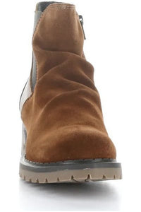 Bos & Co Waterproof Ankle Boot - Style Barb, front, camel