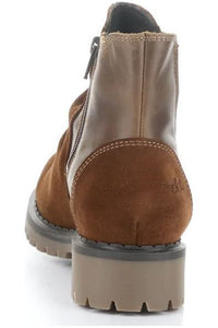Bos & Co Waterproof Ankle Boot - Style Barb, back, camel
