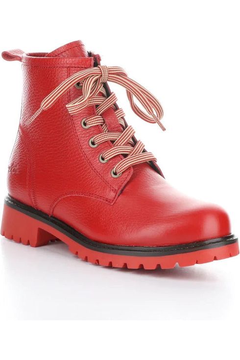 Bos & Co Waterproof Ankle Boot - Style Carinas, angle, red fire