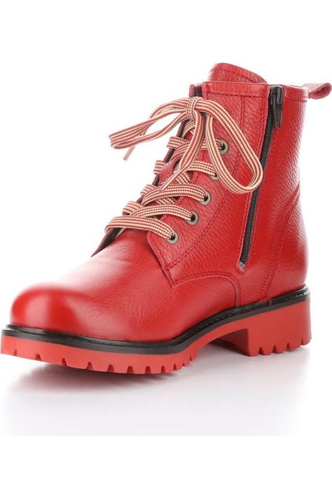 Bos & Co Waterproof Ankle Boot - Style Carinas, inside, red fire