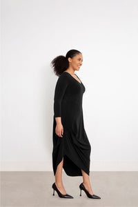 Sympli Drama Dress - Style 2864-2, side, black