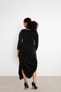 Sympli Drama Dress - Style 2864-2, back, black