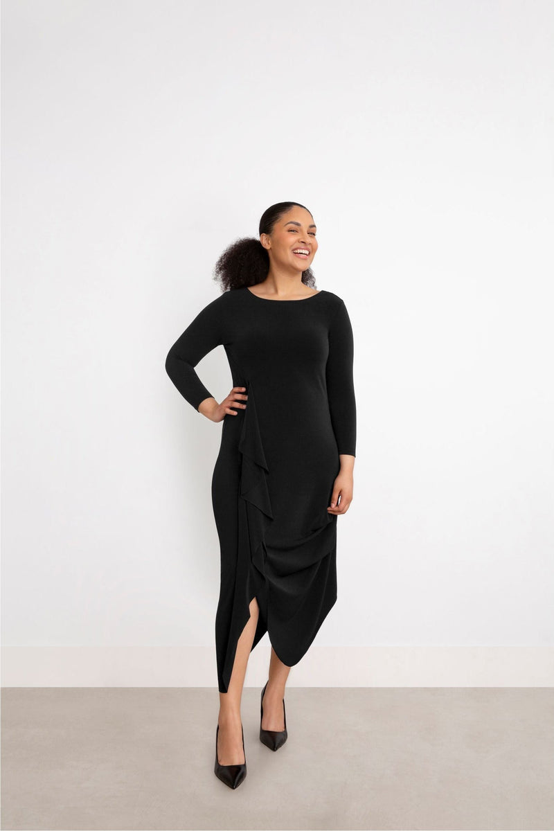 Sympli Drama Dress - Style 2864-2, front3, black