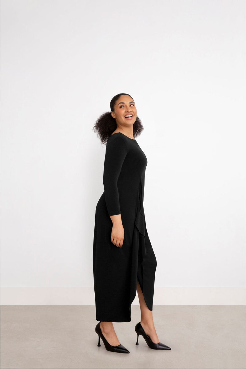 Sympli Drama Dress - Style 2864-2, side2, black