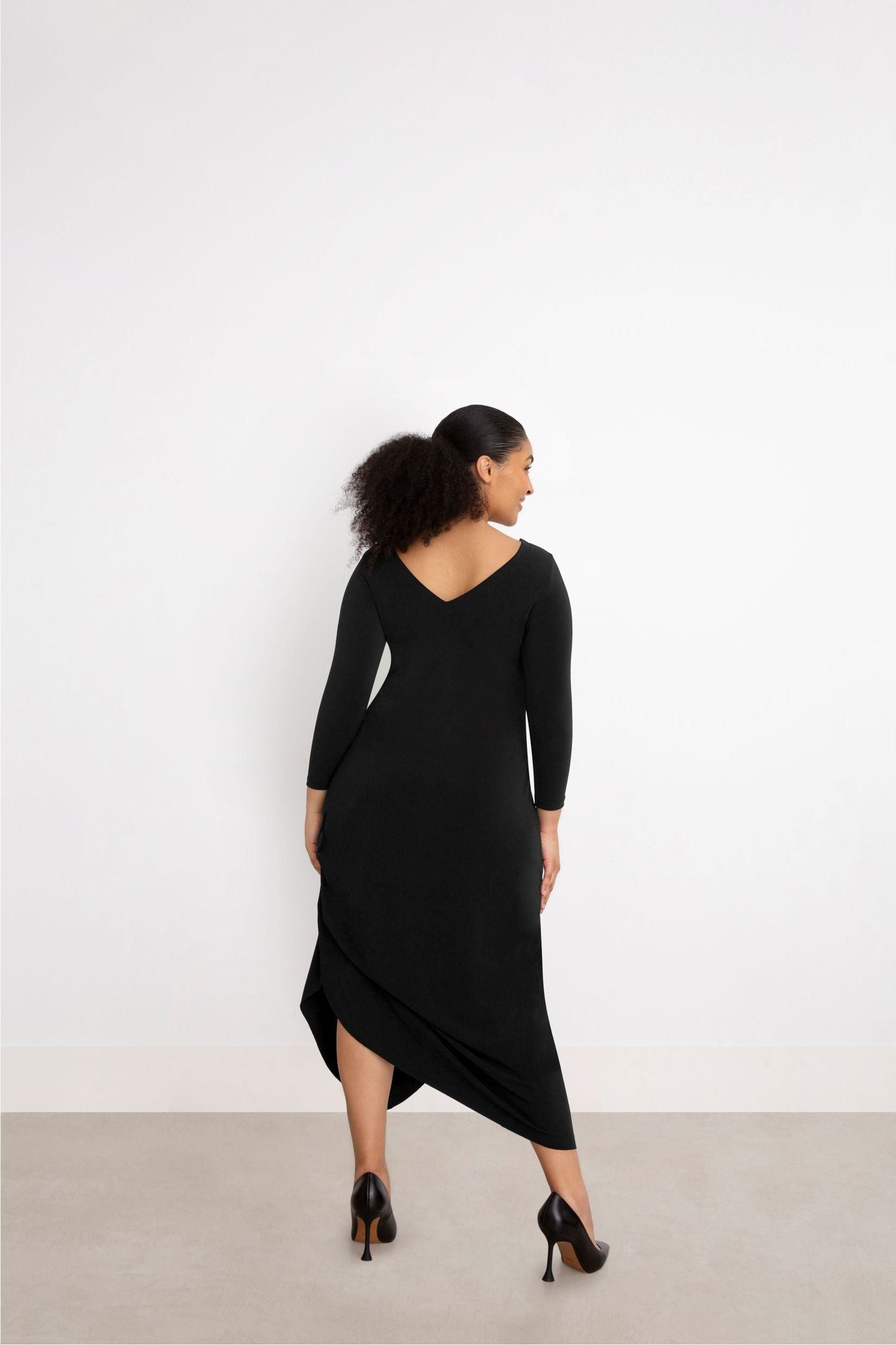 Sympli Drama Dress - Style 2864-2, back2, black