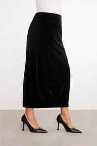 Sympli Savvy Velvet Pleat Hem Skirt - Style V3613, side2